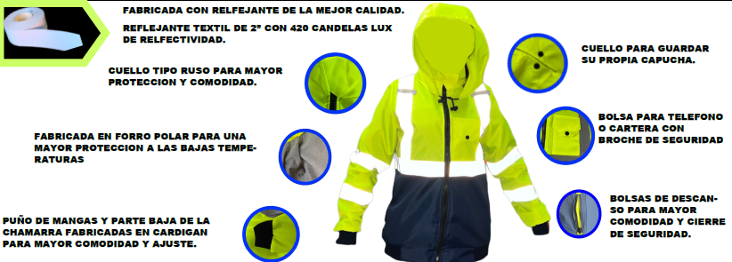 Chamarra Polar Alta Visibilidad (Interior Polar)