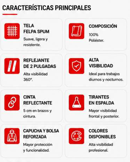 Sudadera de Alta Visibilidad — Características