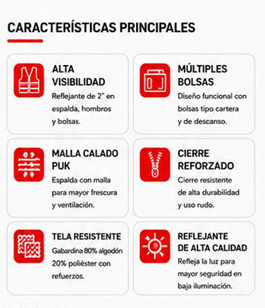 Chaleco Cazador — Características