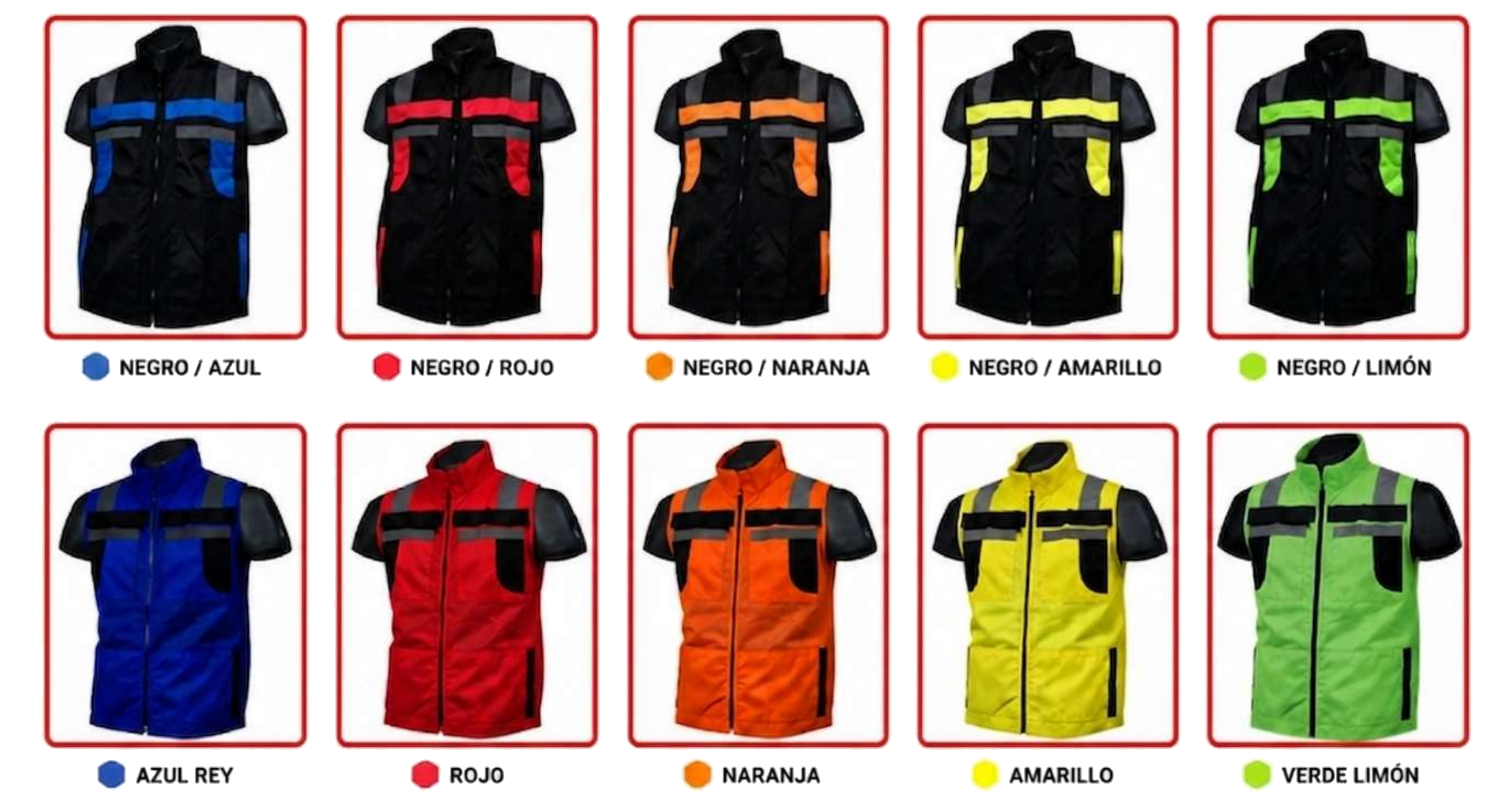Chaleco Regio — colores disponibles
