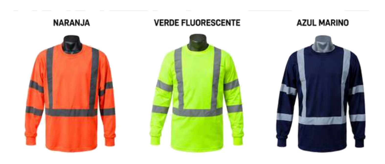 Playera Reflejante — colores disponibles