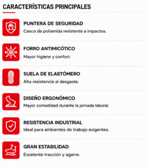 Bota Ropper Elastómero — Características
